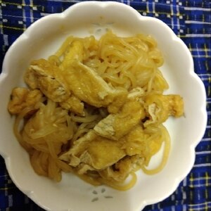 【簡単でヘルシー】油揚げと小結しらたきの煮物☆